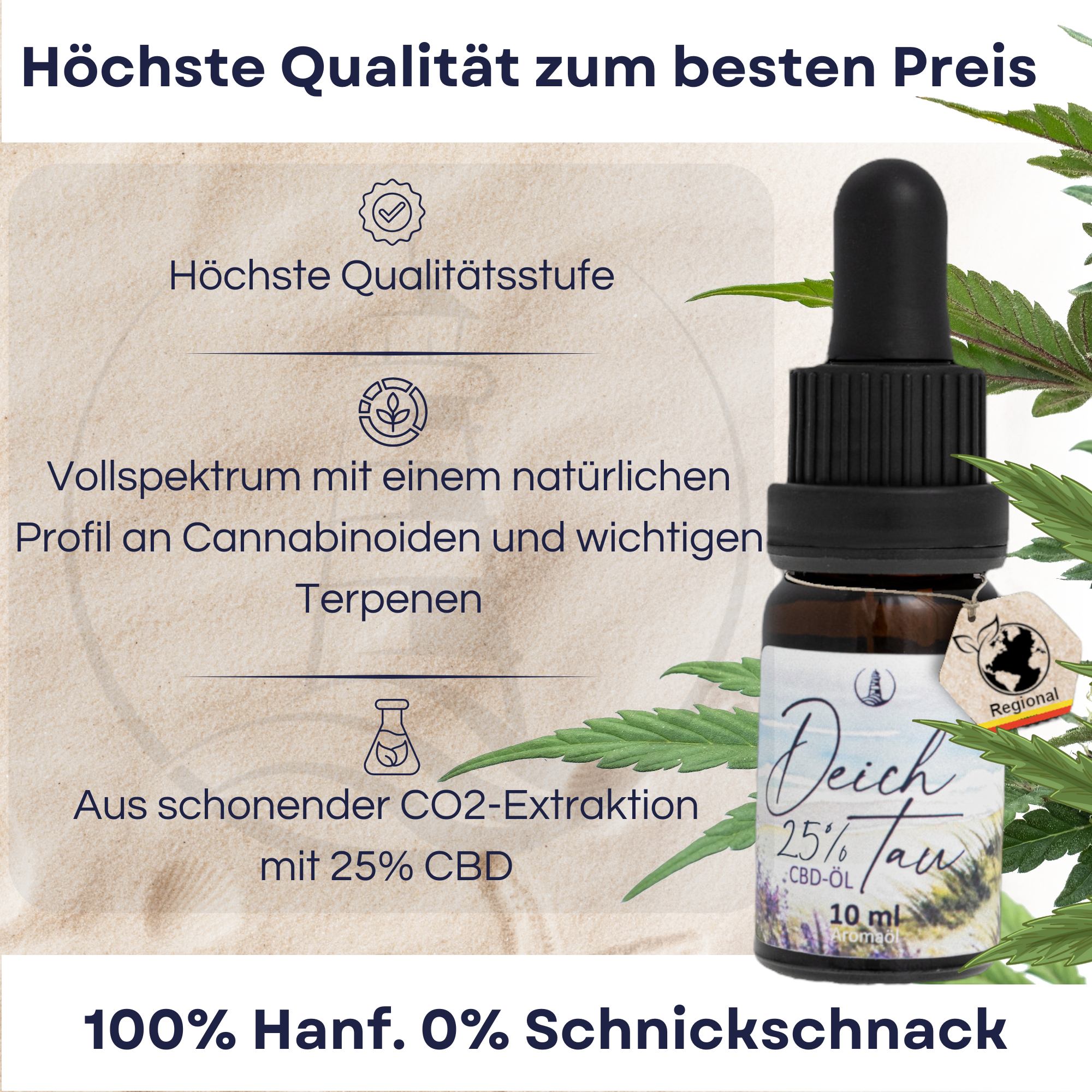 Deichtau CBD-Öl 25% Vollspektrum