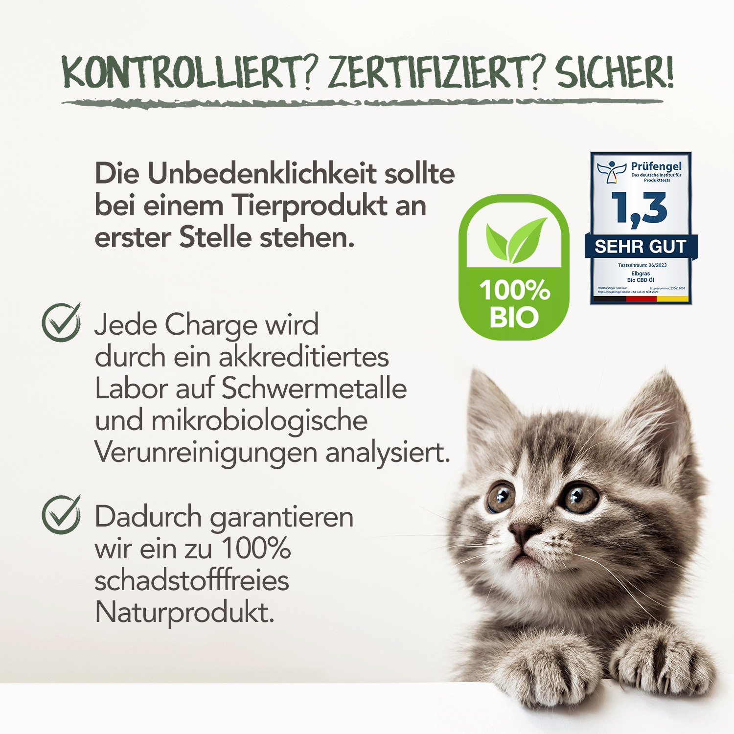 Elbgras Bio CBD-Öl für Tiere 10%